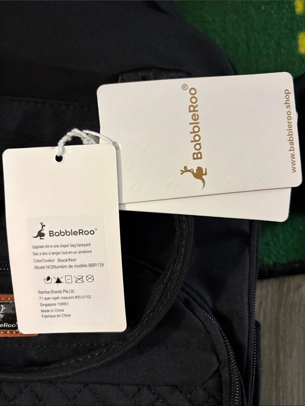 BobbleRoo All in One Diaper Backpack Black
